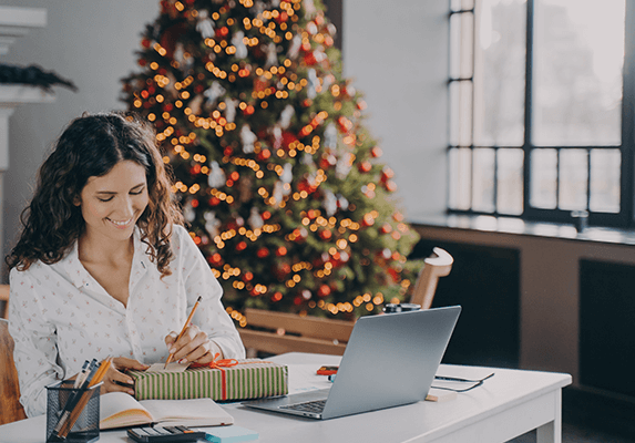 Weihnachtlich gestaltete Geschenkkarten 