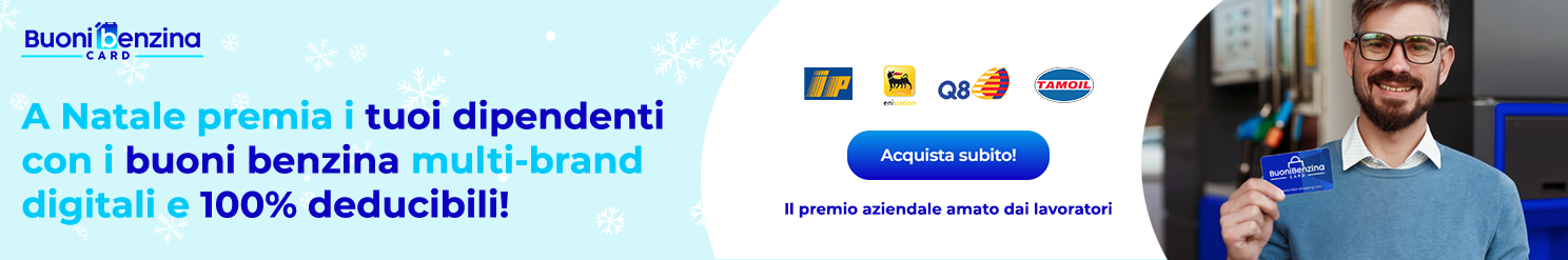 Come premiare a Natale dipendenti, clienti e collaboratori? Buoni Benzina Card